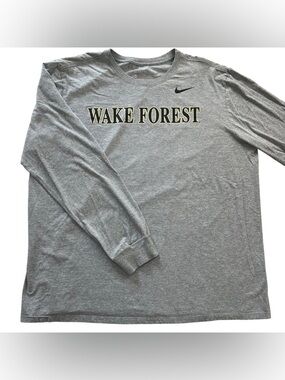 Nike Wake Forest Demon Deacons Gray Long Sleeve T-shirt Tee Men’s XXL
